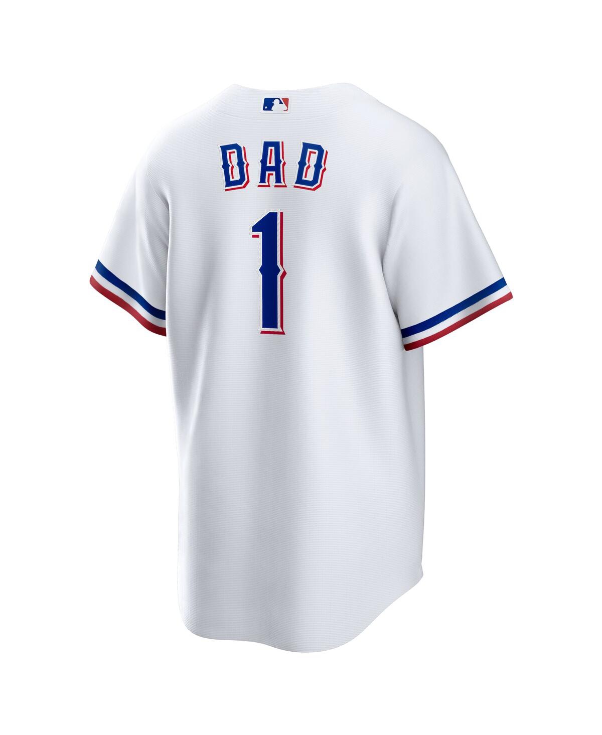 Nike Men's White Texas Rangers 1 Dad Home Replica Jersey