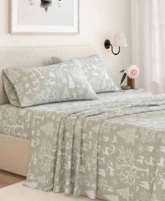 Lodge Print Ultra-Soft Turkish Cotton Flannel Sheet Set