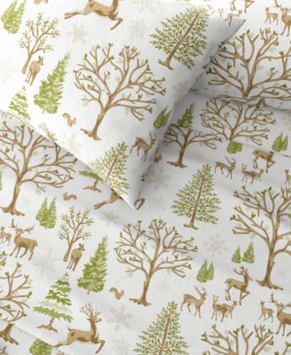 Lodge Print Ultra-Soft Turkish Cotton Flannel Sheet Set