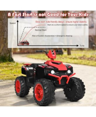 12V Kids Ride on ATV with LED Lights and Treaded Tires and LED lights