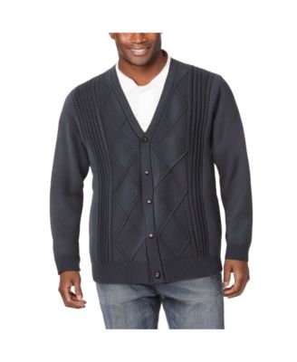 Big & Tall Shoreman S Cardigan Cable Knit Sweater