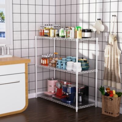 3 Tier  Heavy Duty Storage Wire Rack Metal Shelves Heavy Duty Storage Wire Rack Metal Shelves