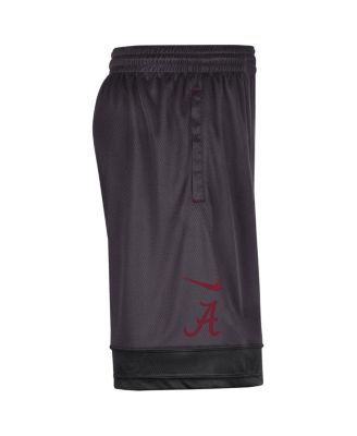 Men's Charcoal Alabama Crimson Tide Performance Fast Break Shorts