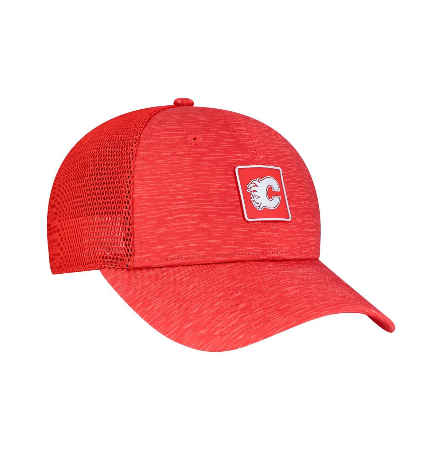 Женская кепка Fanatics Red Calgary Flames Authentic Pro Adjustable Trucker Hat — фото 3