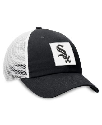 Men's Black Chicago White Sox Rise Adjustable Trucker Hat