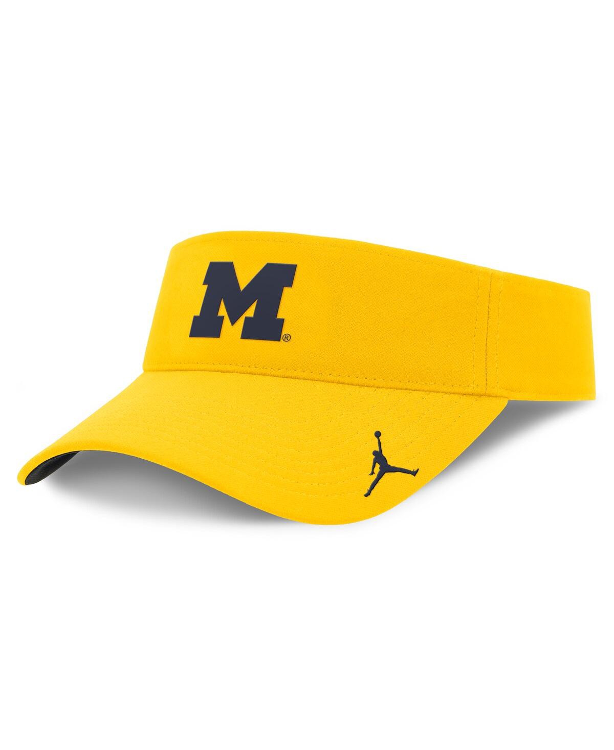 JORDAN MEN'S MAIZE MICHIGAN WOLVERINES ACE PERFORMANCE ADJUSTABLE VISOR HAT 