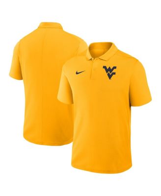 Nike - Men's Gold West Virginia Mountaineers Primetime Victory Primary Logo Performance Polo Shirt