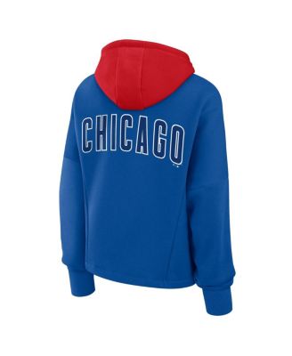 Women's Royal Chicago Cubs Oversized Legacy Favorite Spectator Pullover Hoodie