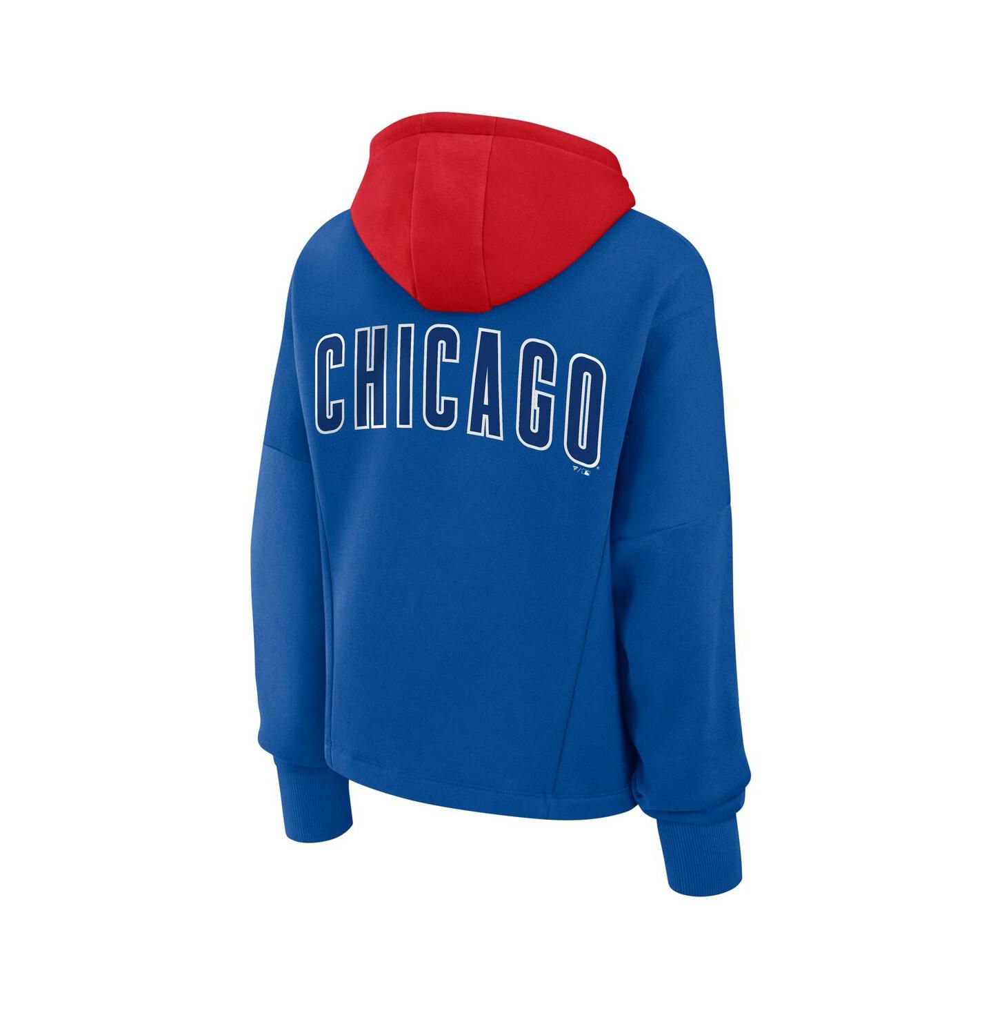 Женское худи Fanatics Royal Chicago Cubs Oversized Legacy Favorite Spectator Pullover — фото 3