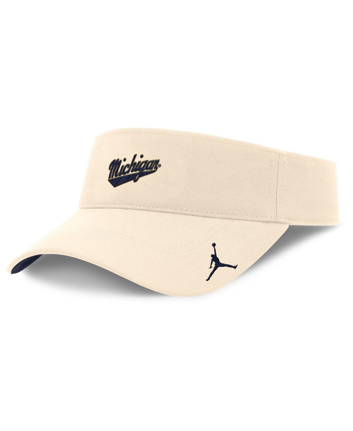 Jordan Men's Natural Michigan Wolverines Primetime Ace Adjustable Visor