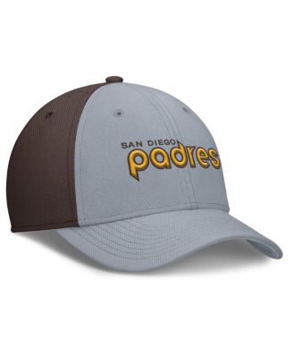 Men's Gray/Brown San Diego Padres Rise Swoosh Performance Flex Hat