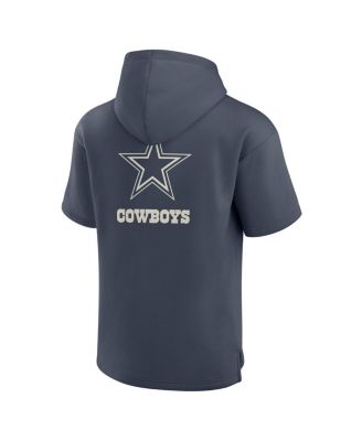 Men's Navy Dallas Cowboys Elements Future Ground Lettering Short Sleeve Pullover Hoodie