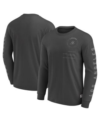 Fanatics - Men's Gray Los Angeles Lakers Elements Future Ground Tonal Info Long Sleeve T-Shirt