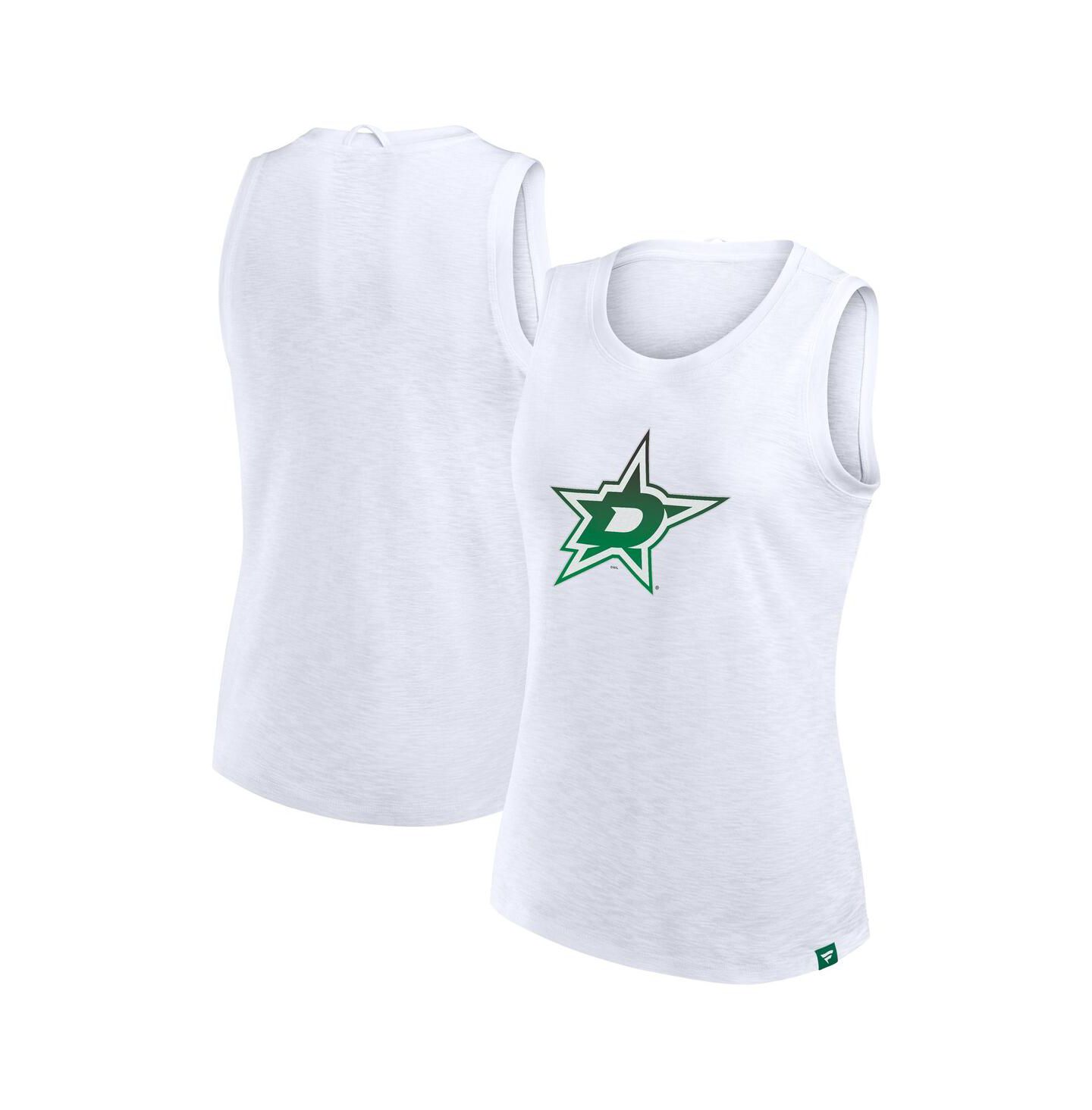 Женский топ Fanatics White Dallas Stars Slub — фото 1