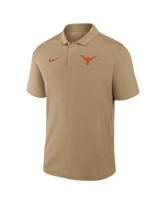 Nike - Men's Tan Texas Longhorns Primetime Victory Primary Logo Performance Polo Shirt