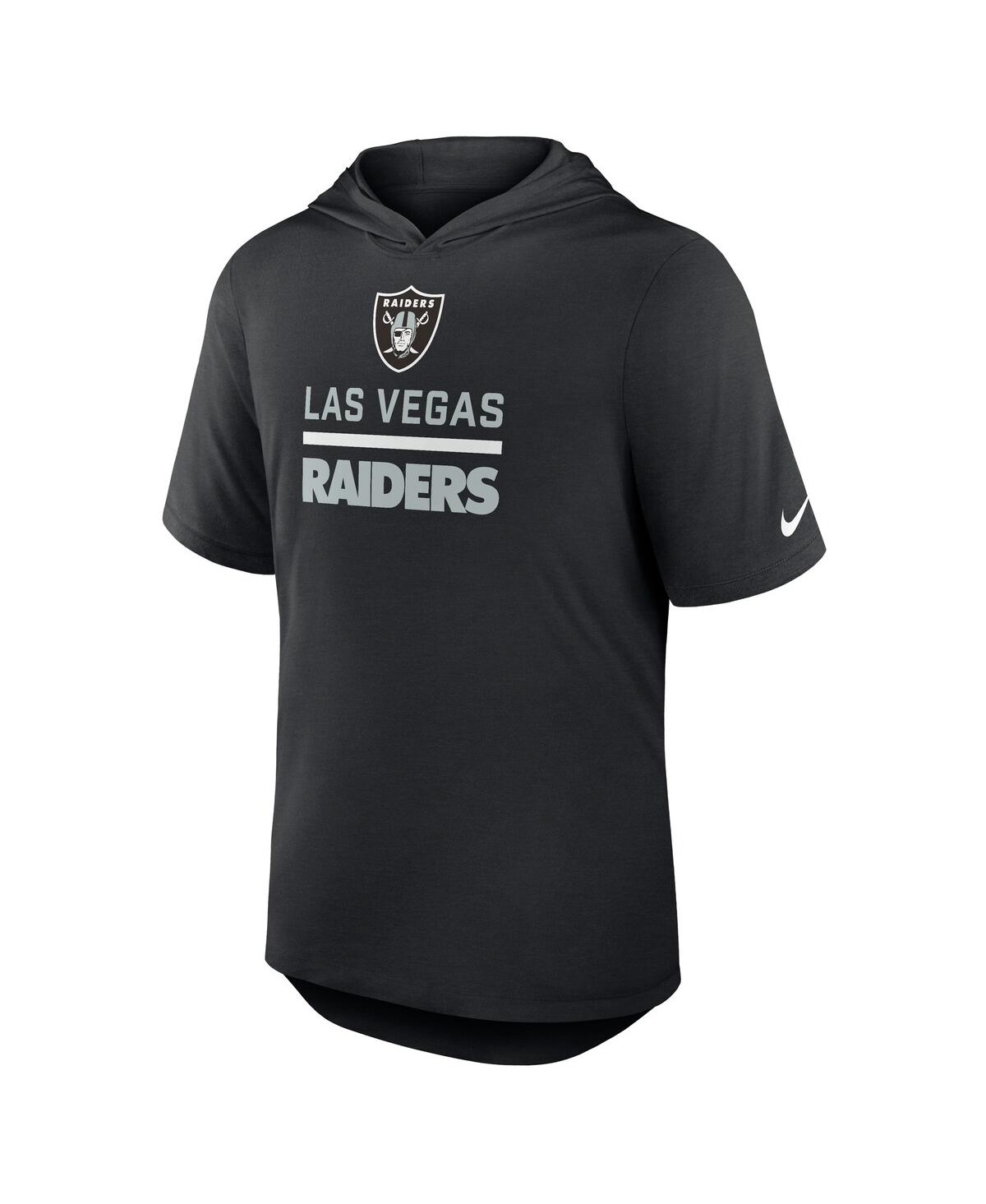 Nike Men's Black Las Vegas Raiders Lockup Tri-blend Hoodie T-shirt In Black