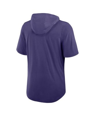 Men's Purple Baltimore Ravens Lockup Tri-Blend Hoodie T-Shirt