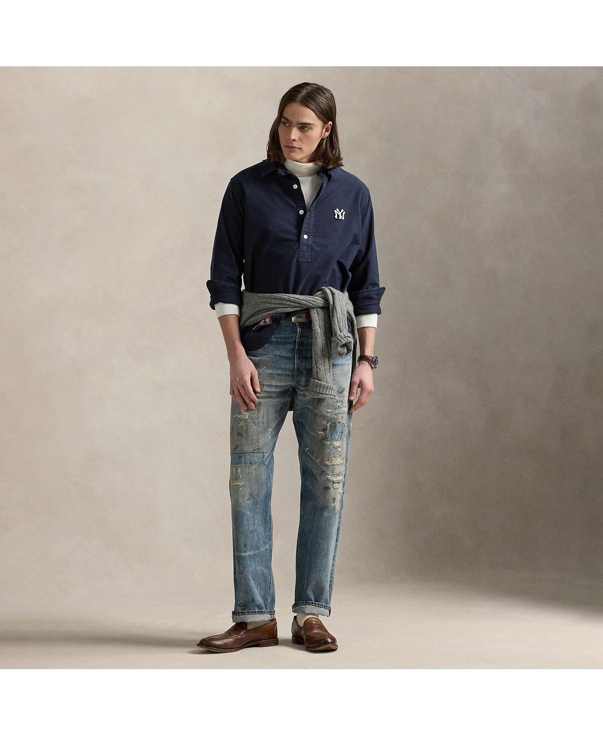 Polo Ralph Lauren Navy Yankees Flannel Oxford Shirt