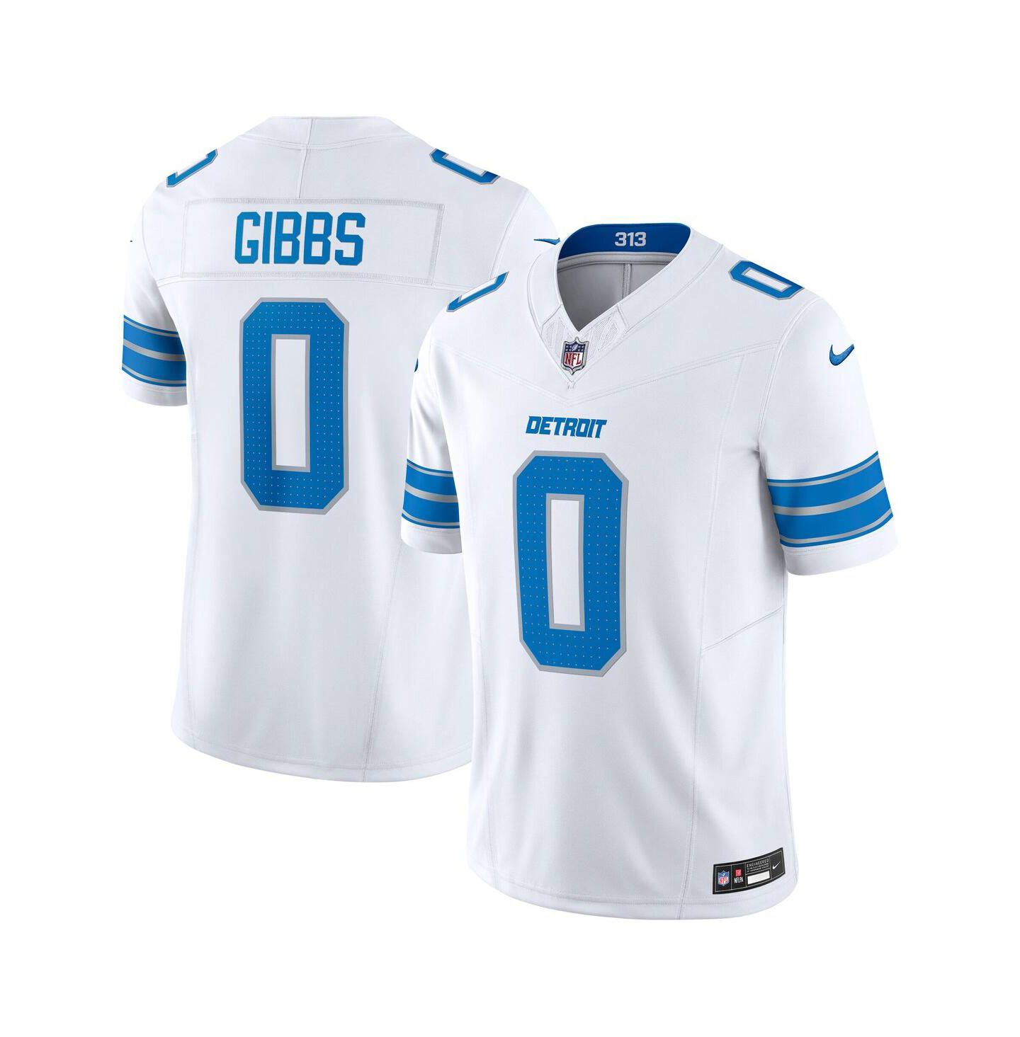 Мужское джерси Nike Jahmyr Gibbs Detroit Lions Vapor F.U.S.E. Limited, White — фото 1