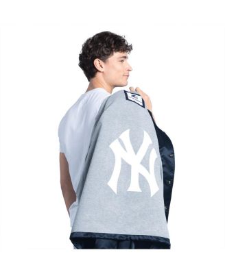 Men's Navy New York Yankees Cooperstown Collection Point Man Full-Snap Coaches Jacket