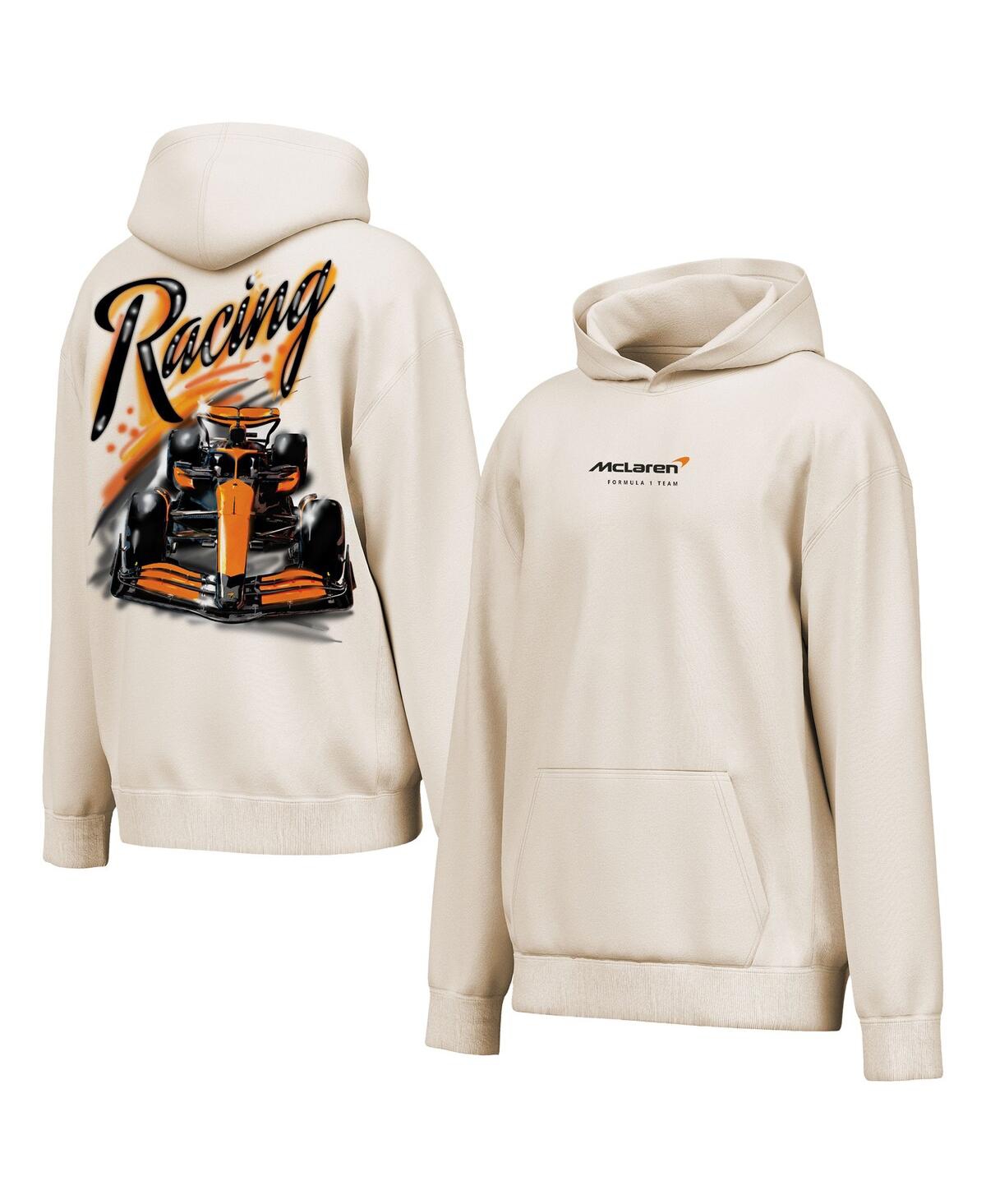 Men's Cream McLaren F1 Team Drive Fast Washed Pullover Hoodie - Cream