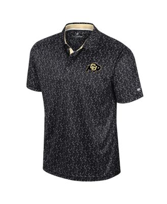 Men's Black Colorado Buffaloes Sublimated Golf Polo Shirt