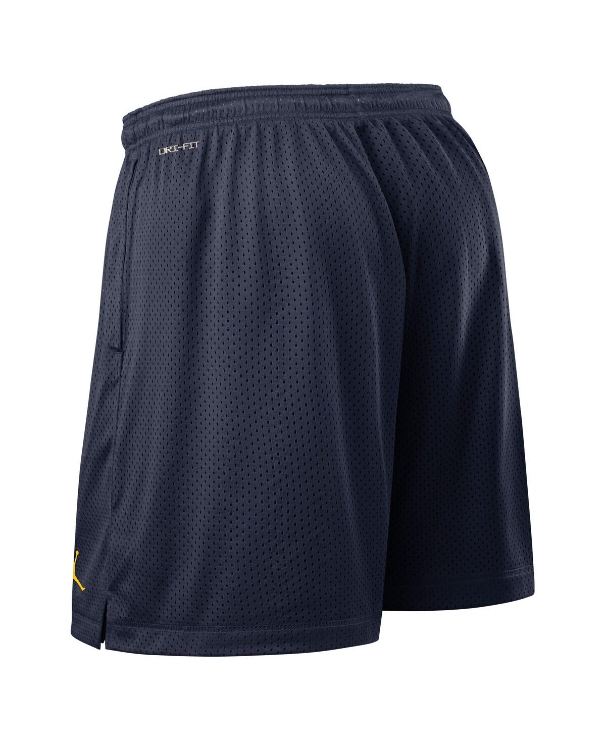 JORDAN MEN'S NAVY/MAIZE MICHIGAN WOLVERINES 2025 SIDELINE REVERSIBLE PERFORMANCE SHORTS 