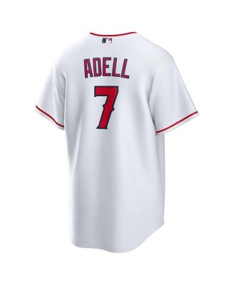 Men's Jo Adell White Los Angeles Angels Home Replica Jersey