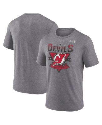 Fanatics - Men's Heather Charcoal New Jersey Devils 2025 Stanley Cup Playoffs Crossbar Tri-Blend T-Shirt