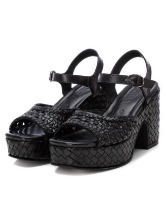 Carmela Leather Collection Women's Heeled Sandals By XTI