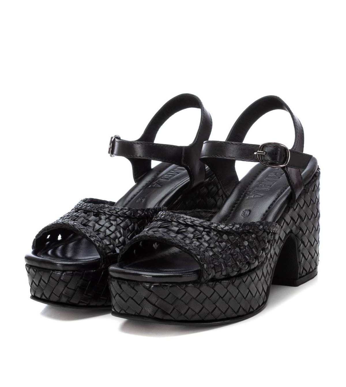 Carmela Leather Collection Women's Heeled Sandals By Xti