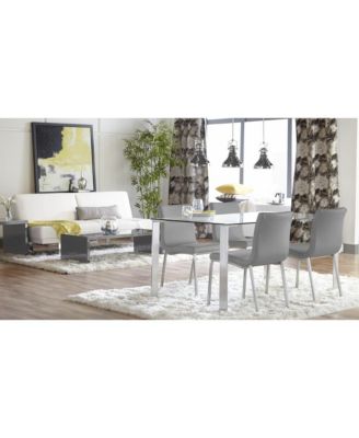 Upholstered Leather Dining Chairs Set of 2 with Supportive Backrest for Dining Room