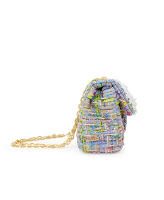 Girls Classic Tweed Handbag, Blue