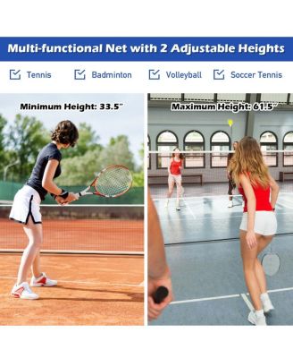 Portable 10 Inch x 5 Inch Badminton Beach Tennis Training Net