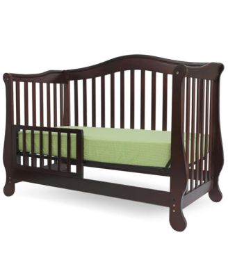 L A Baby The Brentwood 4 in 1 Convertible Full Sized Wood Crib, Cherry