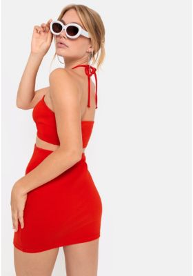 Women's Halter Neck Cut Out Dress