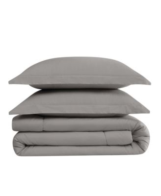 Oversized Cotton Percale 3-Pc. Comforter Set, Full/Queen