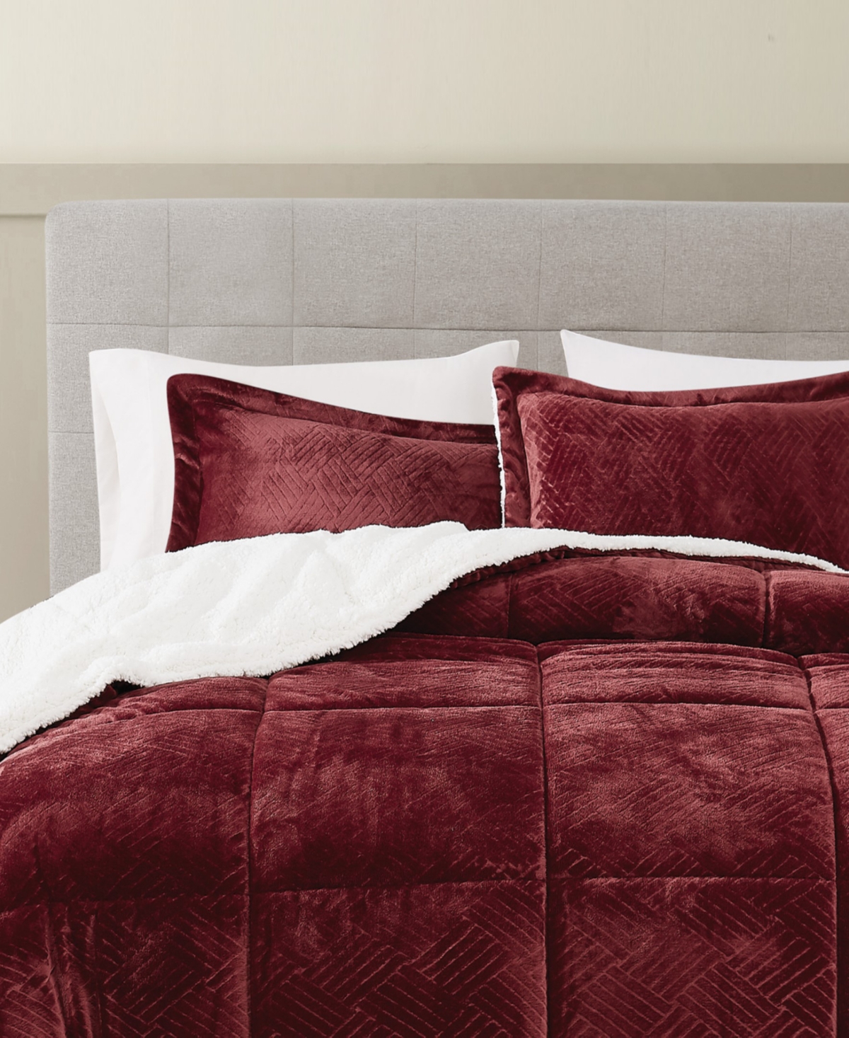 Truly Soft Basket Carved Softness 3-Pc. Comforter Set