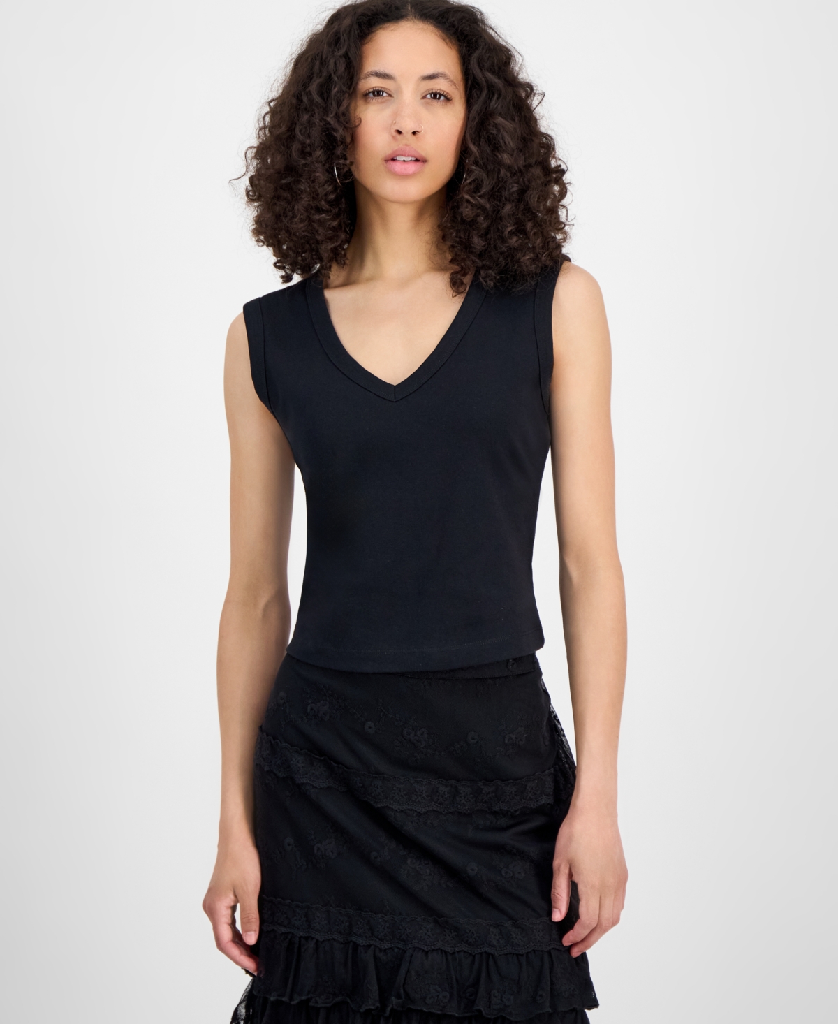 Women's V-Neck Tank Top, Exclusively at Macy's - Palomino