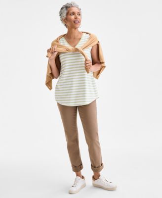 Women's Printed V-Neck Tank, Exclusively at Macy's