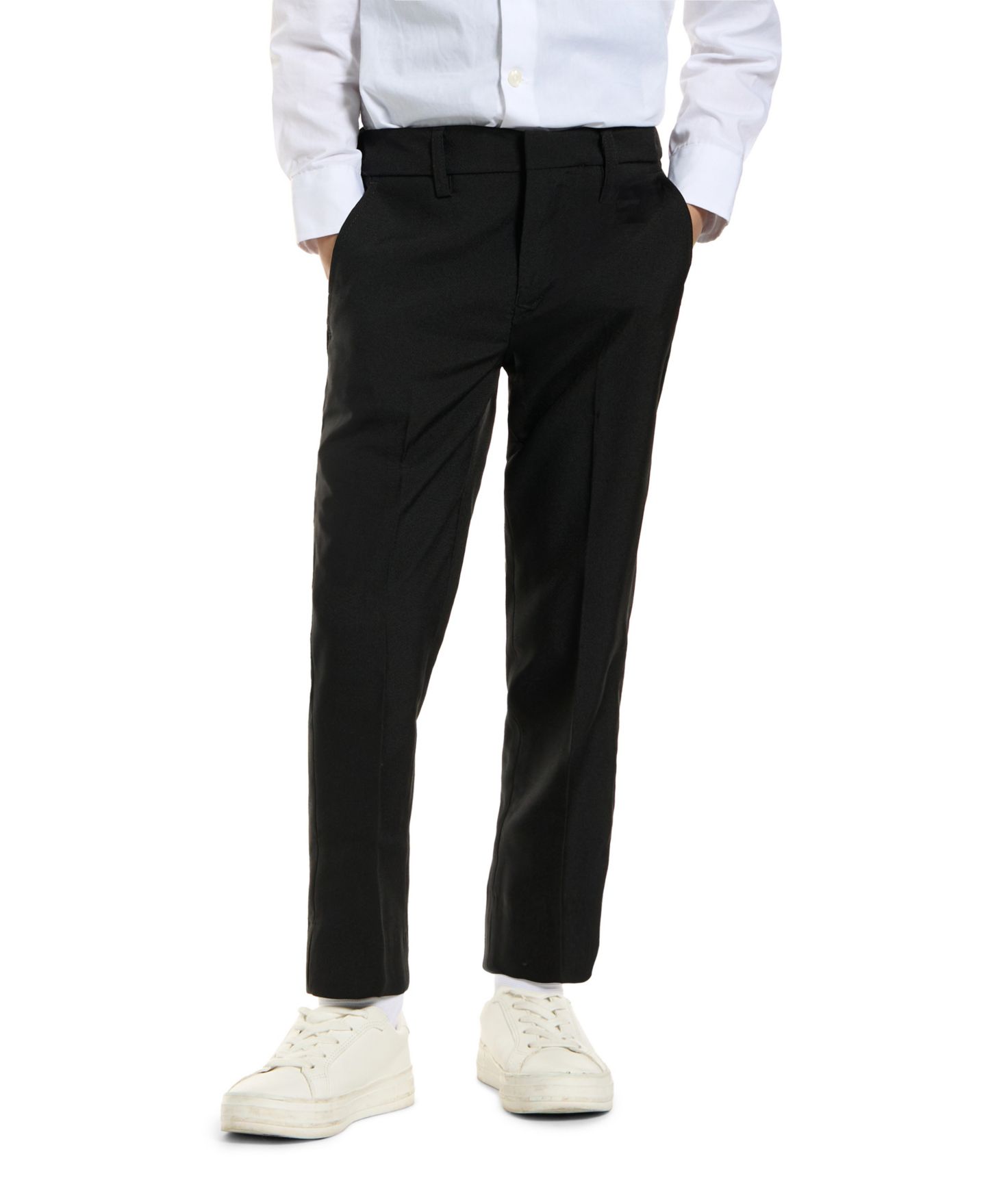 Пиджак OppoSuits Black Knight Slim Fit Solid Suit Including Blazer, Pants and Clip-On-Tie для мальчиков, цвет: Чёрный — фото 5