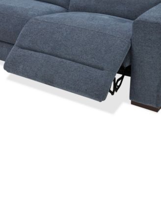 Nevio 6-Pc. Fabric Power Headrest Sectional with 1 Power Motion Chair