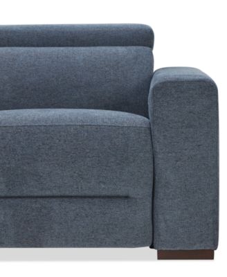 Nevio 6-Pc. Fabric Power Headrest Sectional with 2 Power Motion Chairs
