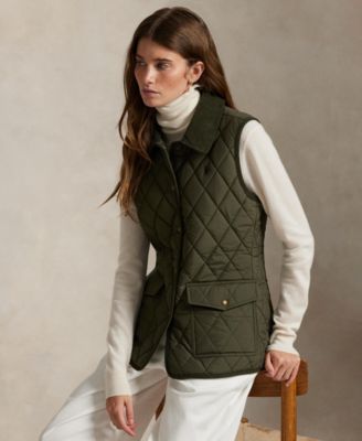 Women's Corduroy-Trim Quilted Vest