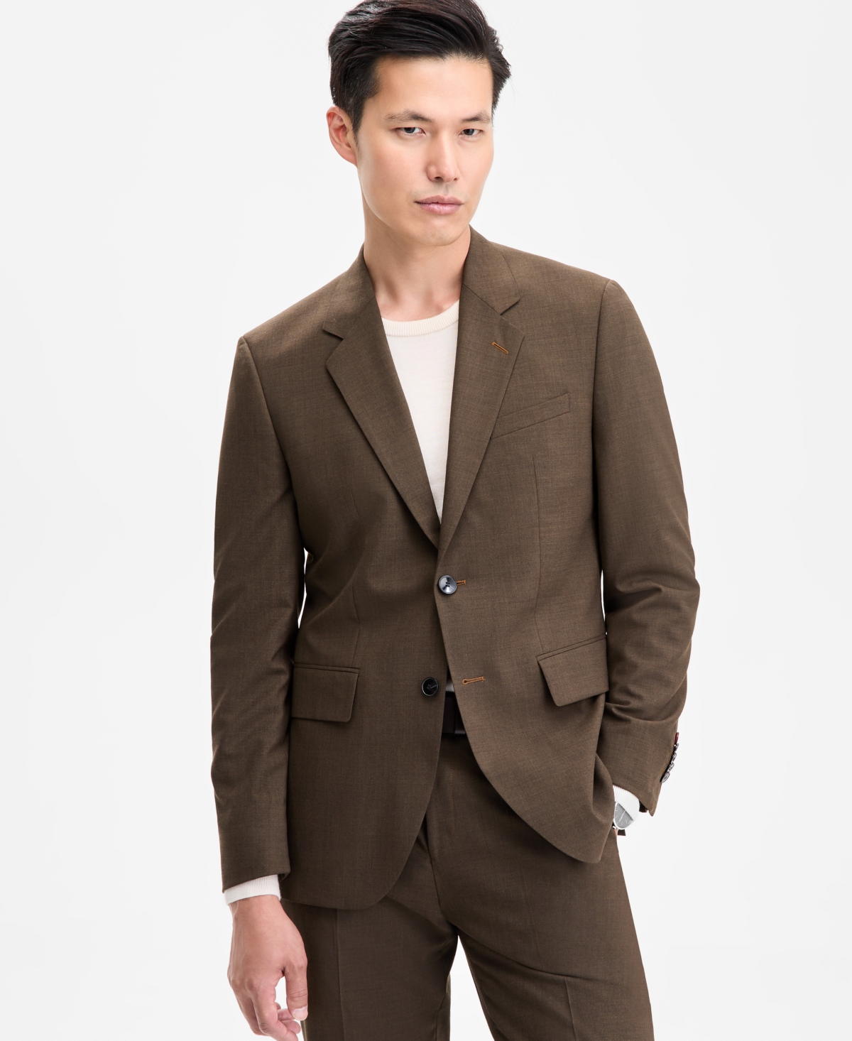 Hugo Boss Hugo By  Men's Modern-fit Solid Suit Jacket In Brown