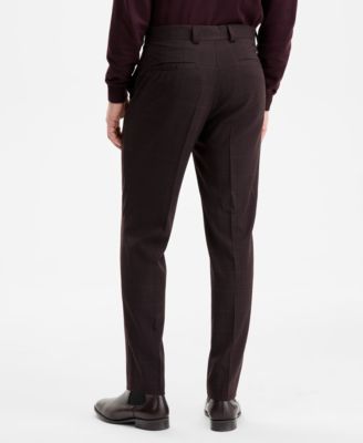 Men's Modern-Fit Plaid Suit Pants