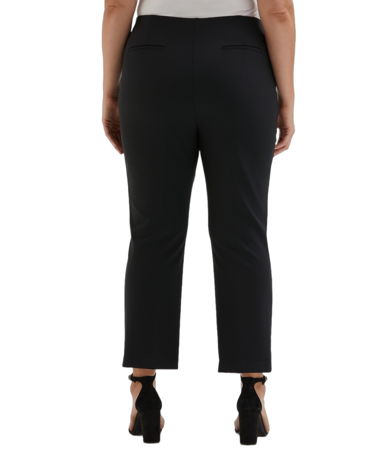 ELLA RAFAELLA PLUS SIZE PINTUCK CROP PANTS 