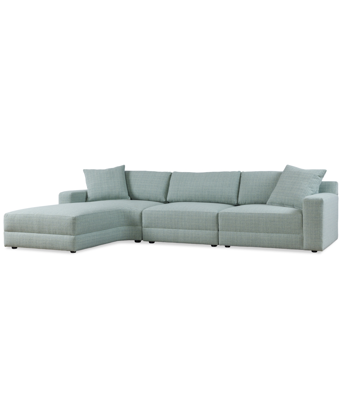 Macy's Mayela 3-pc. Fabric Chaise Sectional, Exclusively At