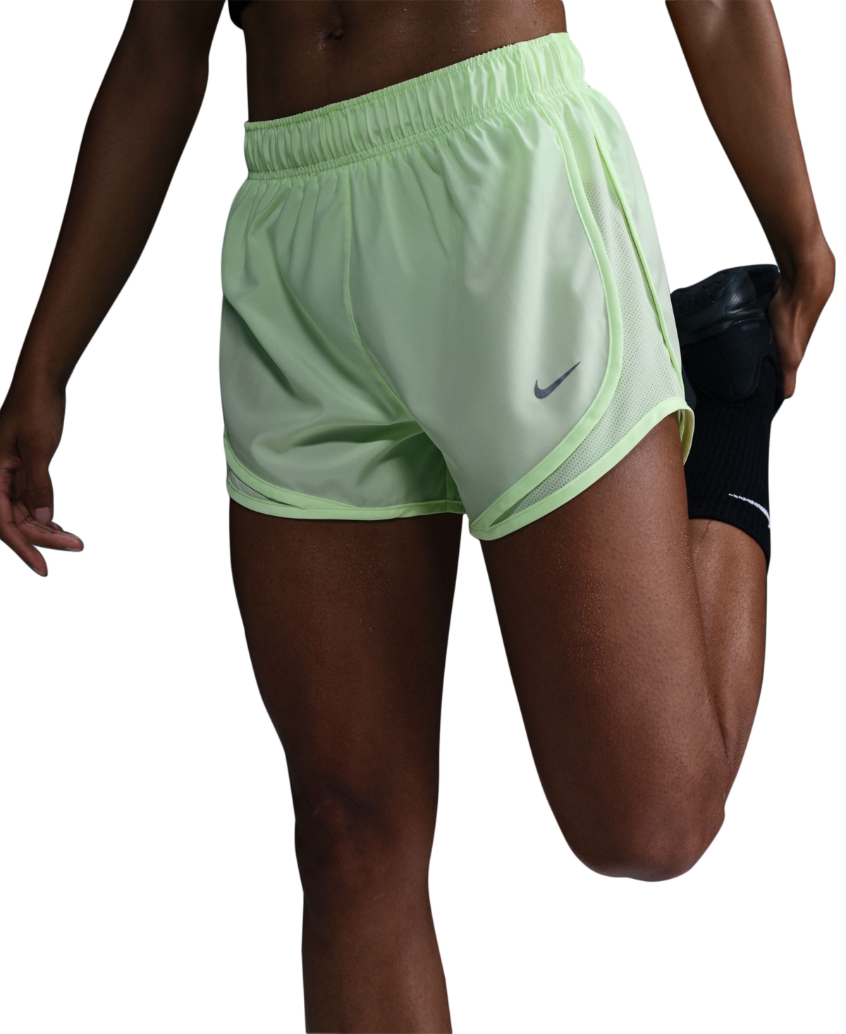 Nike Women's Tempo Dri-fit Mid-rise Brief-lined Running Shorts In Green