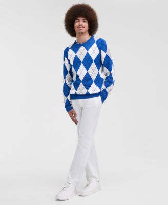 Men's Argyle Crewneck Sweater, Exclusively at Macy's